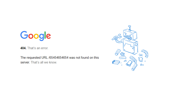 page error google - مجلة ووردبريس