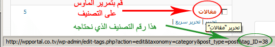 categorynumber - مجلة ووردبريس