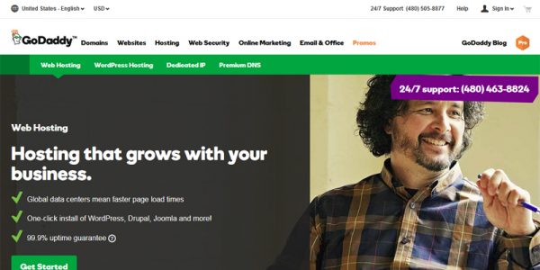 GoDaddy webhosting - مجلة ووردبريس