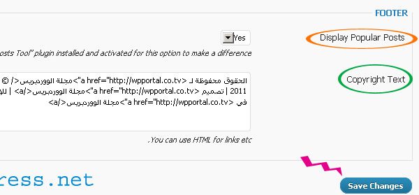 alltutos option page footer - مجلة ووردبريس
