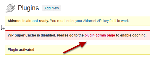 wp super cache admin options - مجلة ووردبريس
