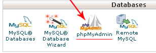 phpmyadmin icon - مجلة ووردبريس