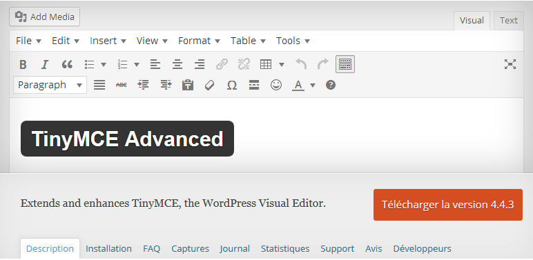 TinyMCE Advanced WordPress Plugins - مجلة ووردبريس