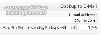 BackWPup email setting - مجلة ووردبريس