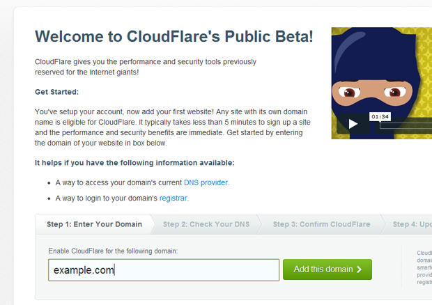 cloudflare add domain - مجلة ووردبريس