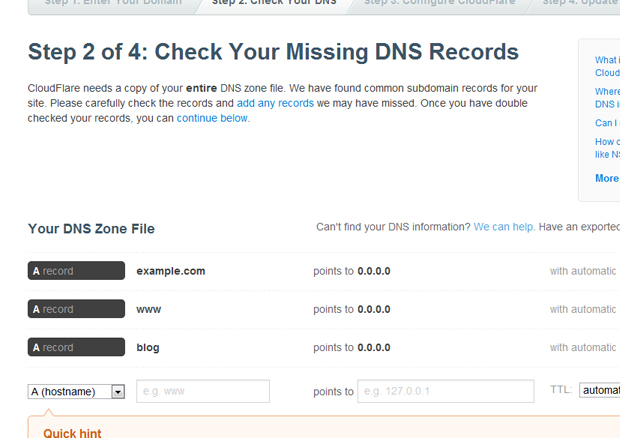 cloudflare chek missing dns records - مجلة ووردبريس