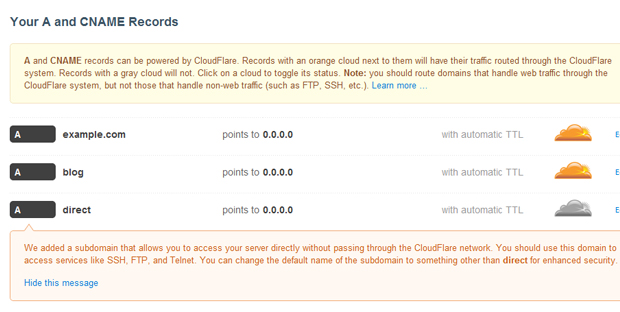 cloudflare final list dns records - مجلة ووردبريس