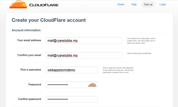 cloudfront signup - مجلة ووردبريس