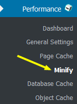 w3 total cache menu minify - مجلة ووردبريس