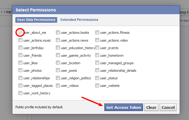 Graph API Explorer accesstoken about me - مجلة ووردبريس