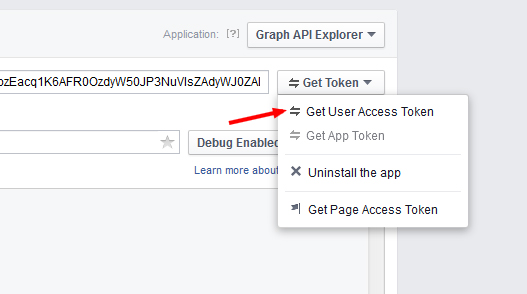 Graph API Explorer get access token - مجلة ووردبريس