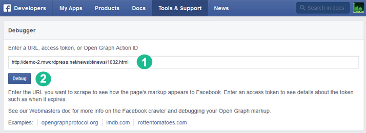 facebook debugger image - حل مشكلة صور الفيسبوك