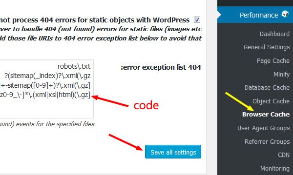w3 total cache sitemap xml browsercache - مجلة ووردبريس