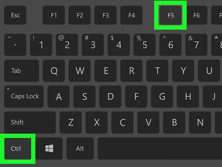 جهاز (PC) : Ctrl + F5